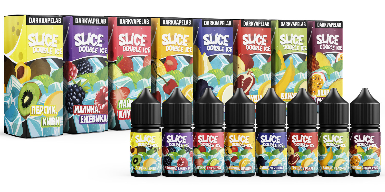 Жидкость DARKVAPELAB SLICE DOUBLE ICE [30ML 20MG HARD]
